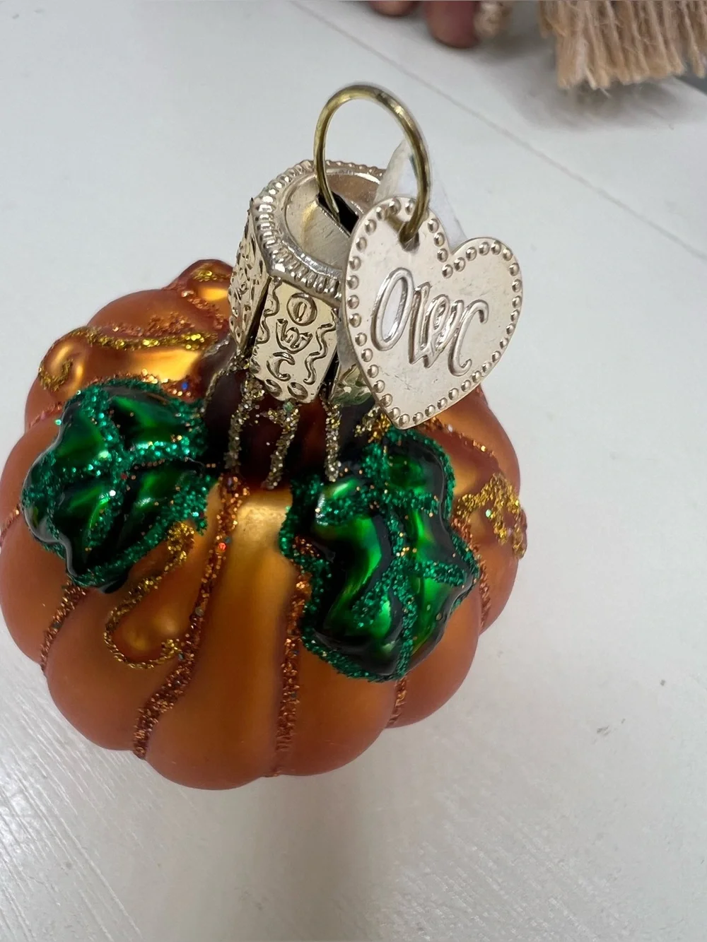 Brand New-Old World Thanksgiving Pumpkin Glass Blown Ornament